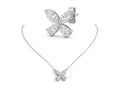 PT950 Platinum Butterfly Wing Necklace, 2.40ctw