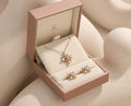 18K Yellow Gold Cross Necklace, 0.15 ct each