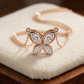 18K Rose Gold Kaleidoscope Four-Leaf Clover Pendant with Enhancer Clasp, 0.70ctw
