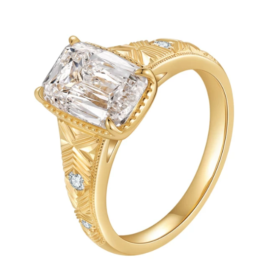 18K Yellow Gold Ashoka Engagement-Style Ring, 3.00 ct
