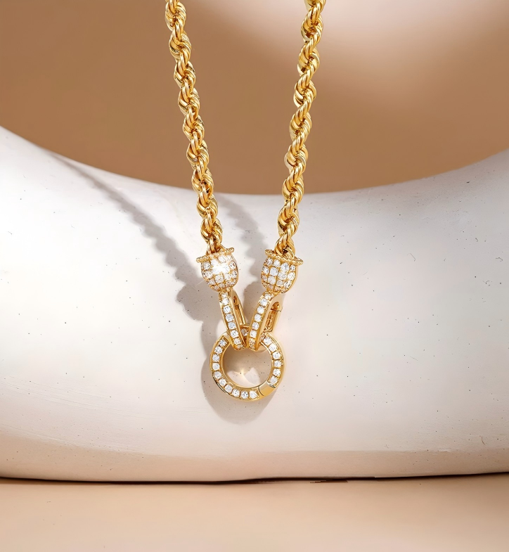 18K Yellow Gold 50 cm Enhancer Twist Chain, approx. 7 g total weight