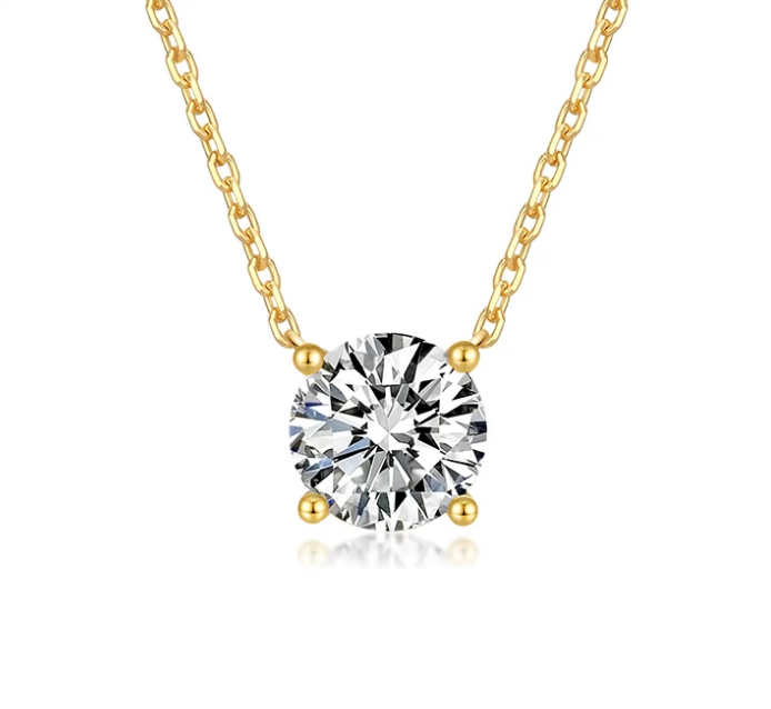 Four-Prong Necklace, 1.00 ct