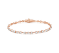 18K White Gold Floral Pear & Marquise Bracelet, 2.50ctw