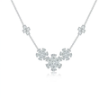 PT950 Platinum Forget-Me-Not Daisy Necklace, 2.00ctw