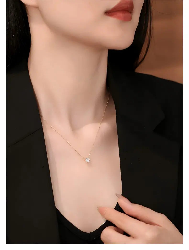 Four-Prong Necklace, 1.00 ct