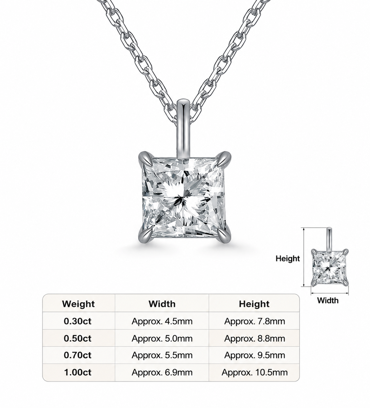 Marquise Minimalist Pendant, 1.00 ct