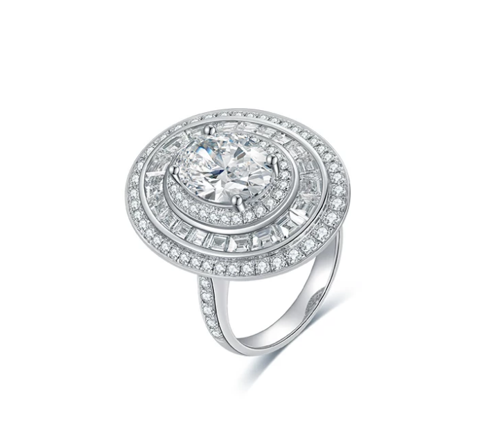 PT950 Platinum Roman Miracle Convertible Ring, 3.00 ct center stone