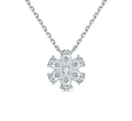 18K White Gold Forget-Me-Not Daisy Necklace, 1.80ctw