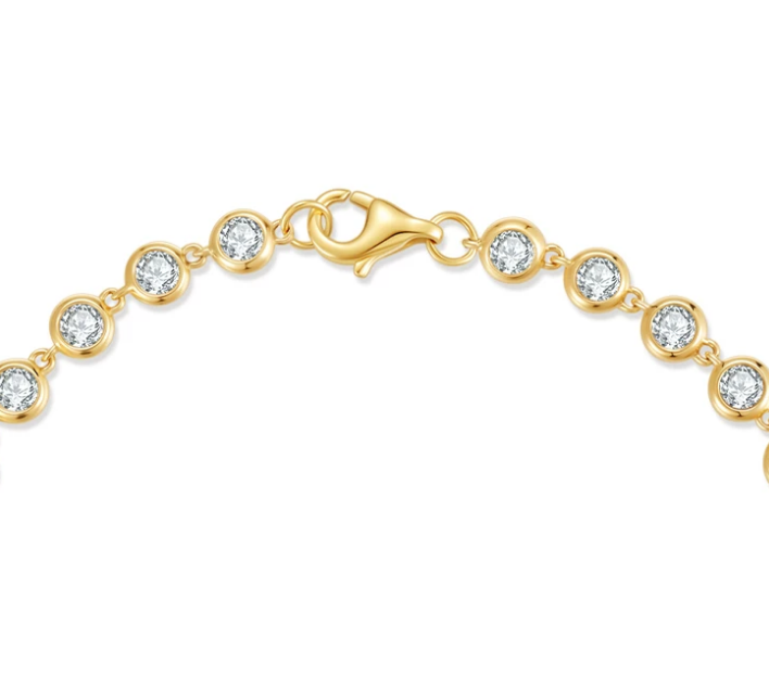 18K White Gold Petite Bubble Bracelet, 2.00ctw