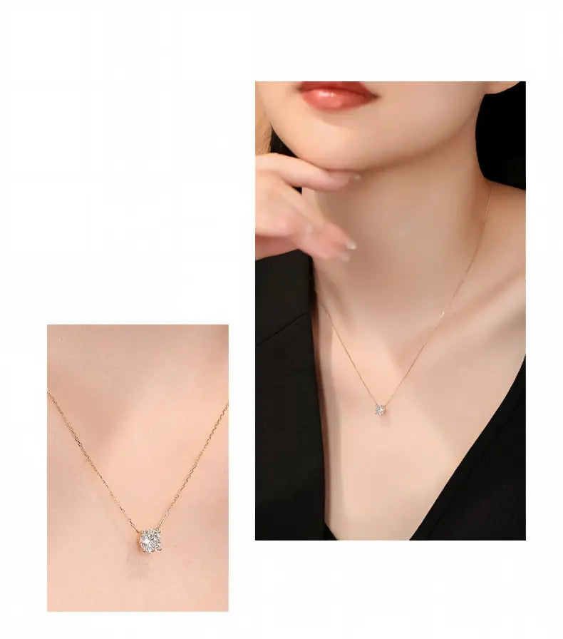 Four-Prong Necklace, 1.00 ct