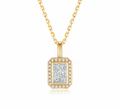 18K White Gold Diamond Pave Perfume Bottle Pendant with Enhancer Clasp