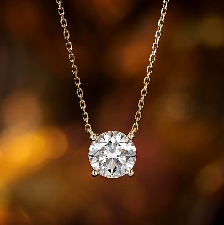 Four-Prong Necklace, 1.00 ct