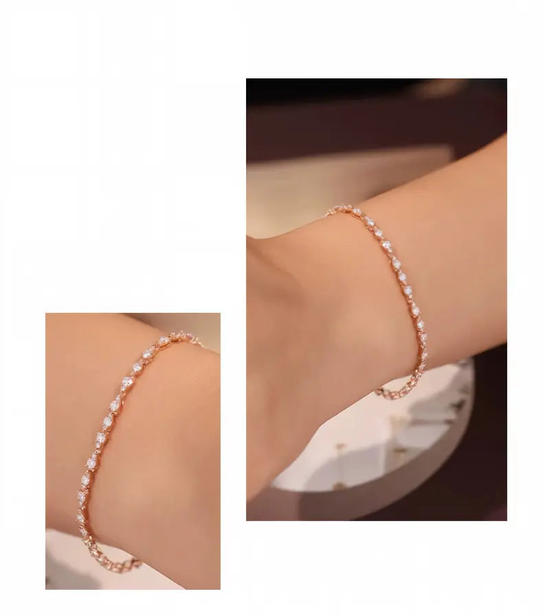 18K White Gold Floral Pear & Marquise Bracelet, 2.50ctw