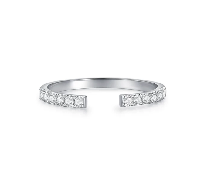 18K White Gold Hailey Hidden Halo Ladies Ring, 3.00 ct