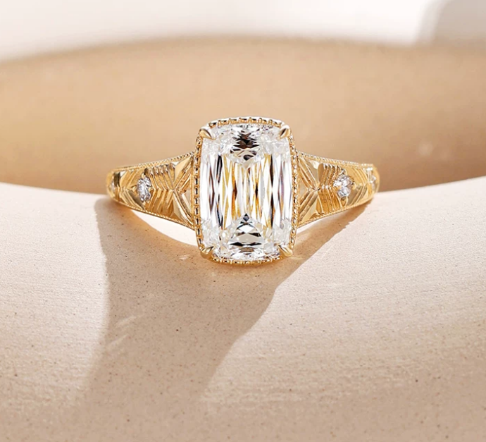 18K Yellow Gold Ashoka Engagement-Style Ring, 3.00 ct
