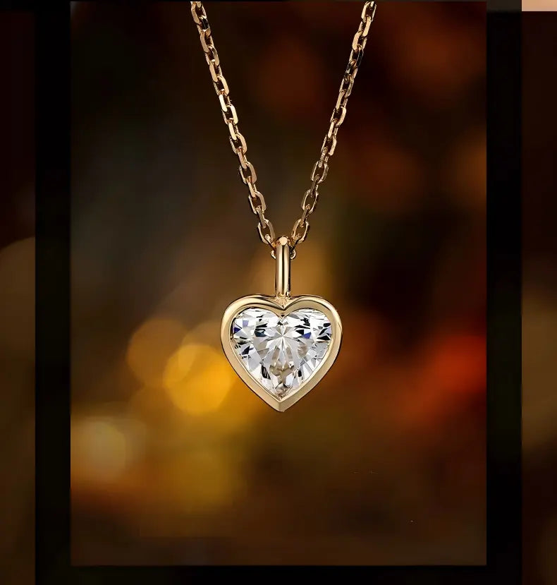 18K Yellow Gold Bezel-Set Emerald-Cut Pendant, 1.00 ct