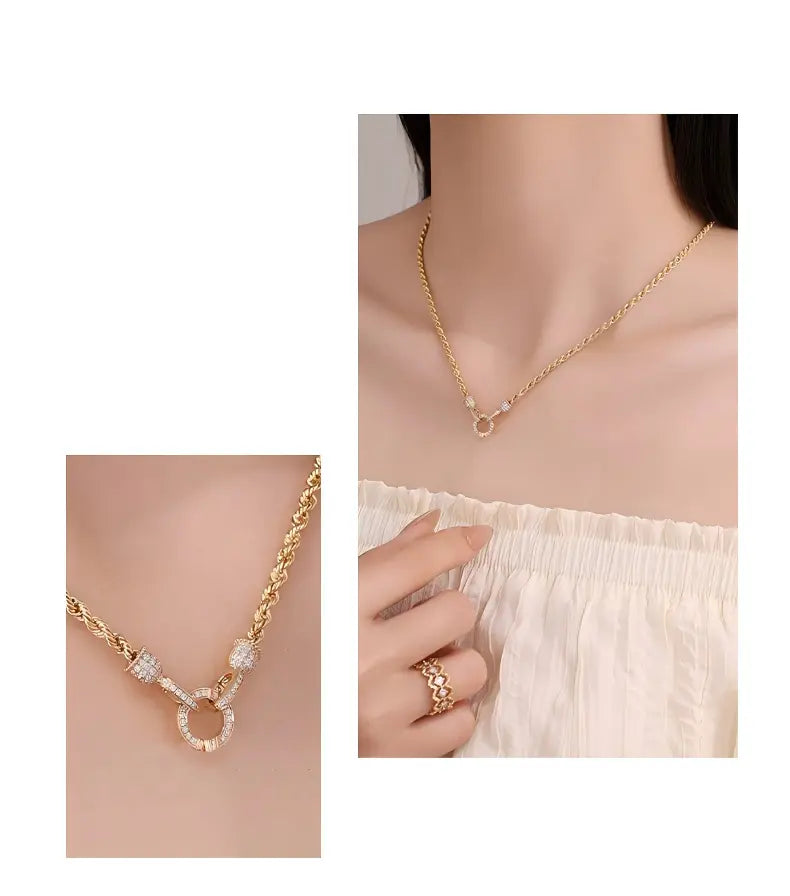 18K Yellow Gold 50 cm Enhancer Twist Chain, approx. 7 g total weight