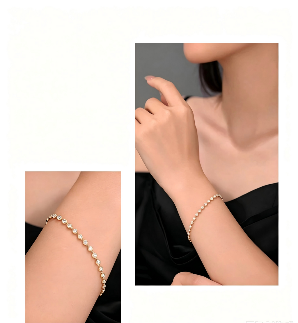 18K White Gold Petite Bubble Bracelet, 2.00ctw