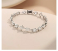 18K White Gold Fancy-Shape Bracelet, 0.30 ct each
