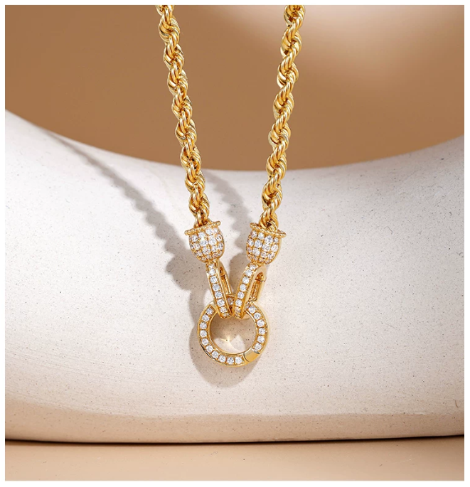 18K Yellow Gold 50 cm Enhancer Twist Chain, approx. 7 g total weight