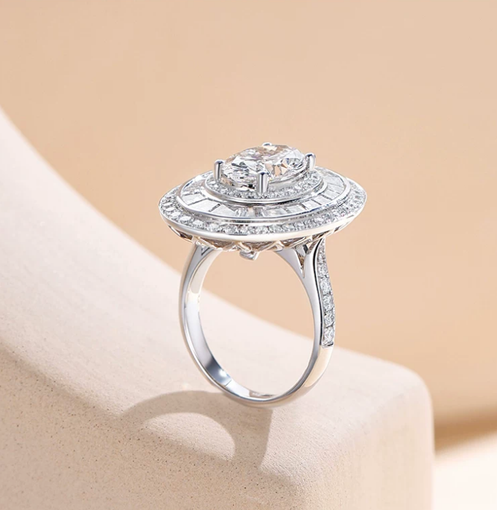 PT950 Platinum Roman Miracle Convertible Ring, 3.00 ct center stone