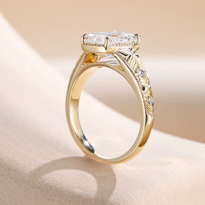 18K Yellow Gold Ashoka Engagement-Style Ring, 3.00 ct