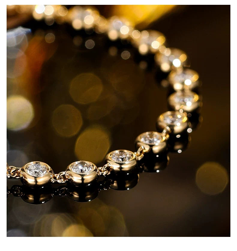 18K White Gold Petite Bubble Bracelet, 2.00ctw