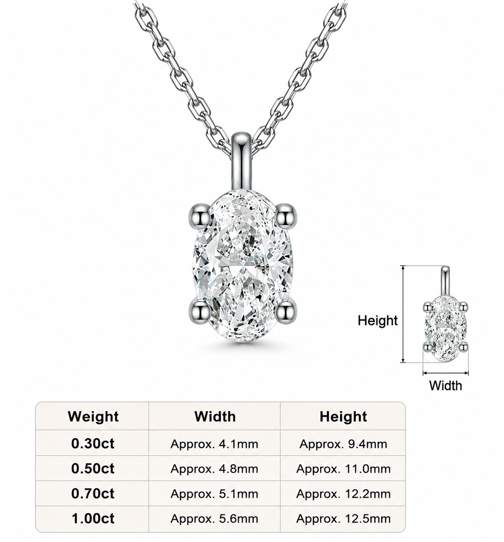 Marquise Minimalist Pendant, 1.00 ct