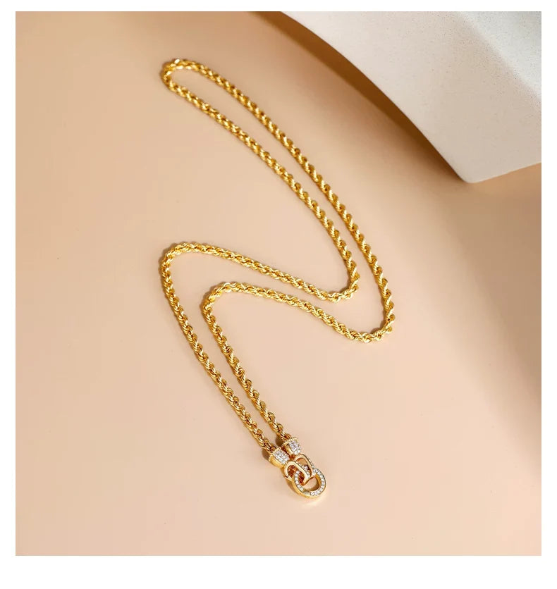 18K Yellow Gold 50 cm Enhancer Twist Chain, approx. 7 g total weight