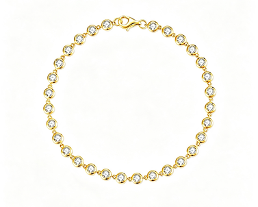 18K White Gold Petite Bubble Bracelet, 2.00ctw